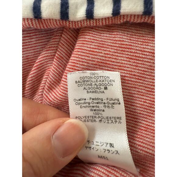 Petit Bateau Gnome Hood Fully Reversible Classic Striped Soft Baby Jacket 12 Mos - Picture 6 of 8